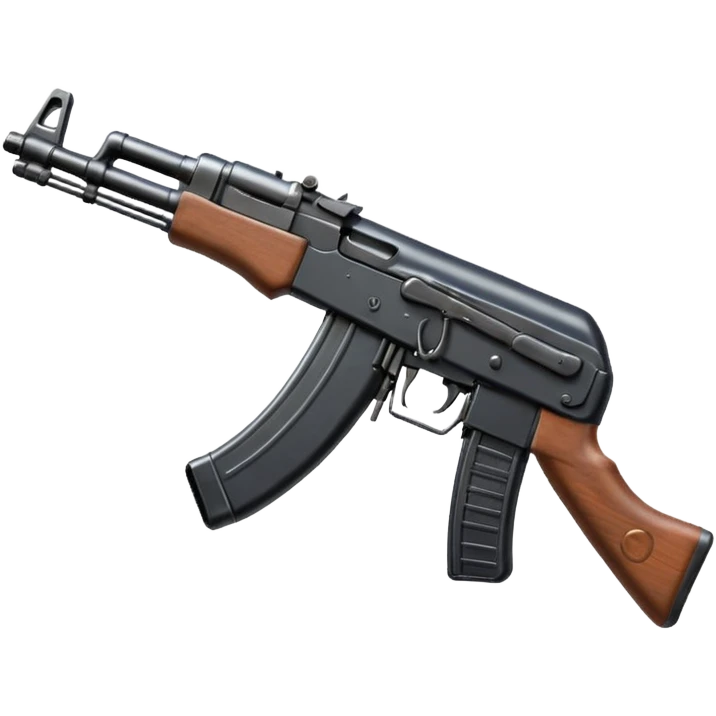 an ak47 with no stock kind of like the draco(a compact assault rifle founded in romania) emoji