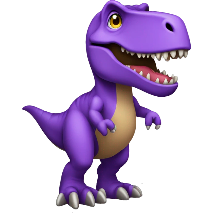 Purple t-Rex side profile full body emoji