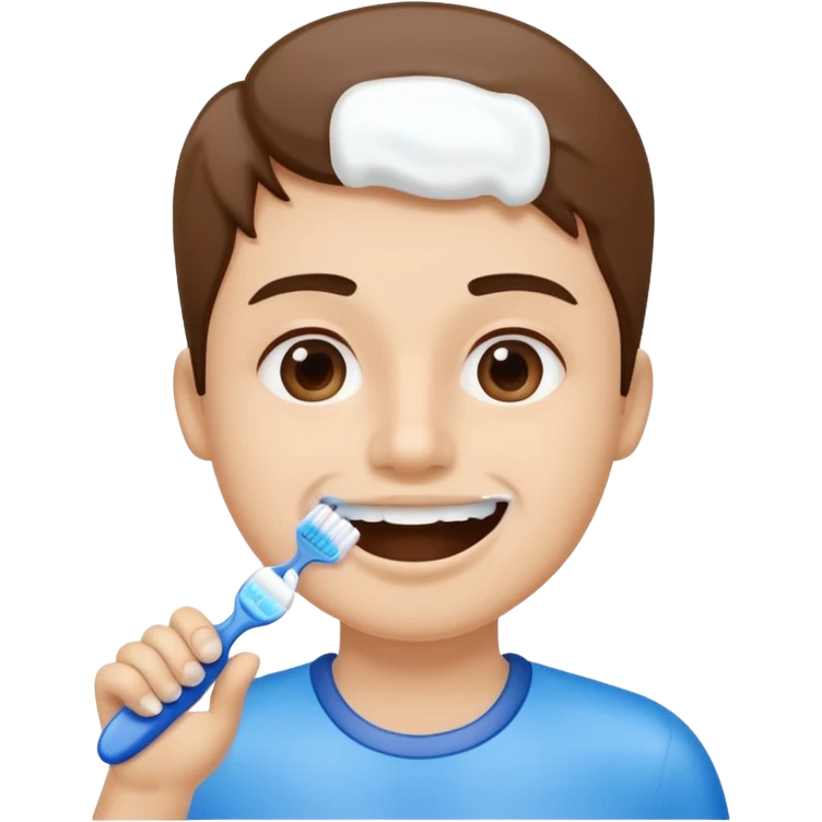 someone brushing their teeth emoji
