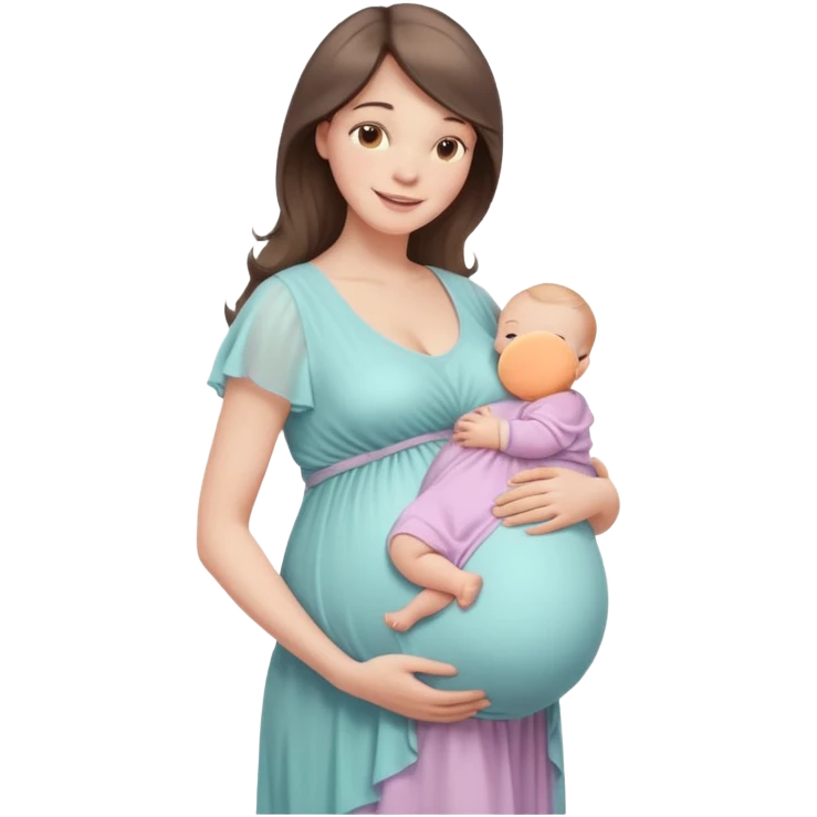 A beautiful pregnant woman standing in soft natural light near a window, gently holding her baby bump, wearing a flowing pastel dress, warm smile, cinematic photography, shallow depth of field, high resolution, soft tones, professional maternity photoshoot
 emoji