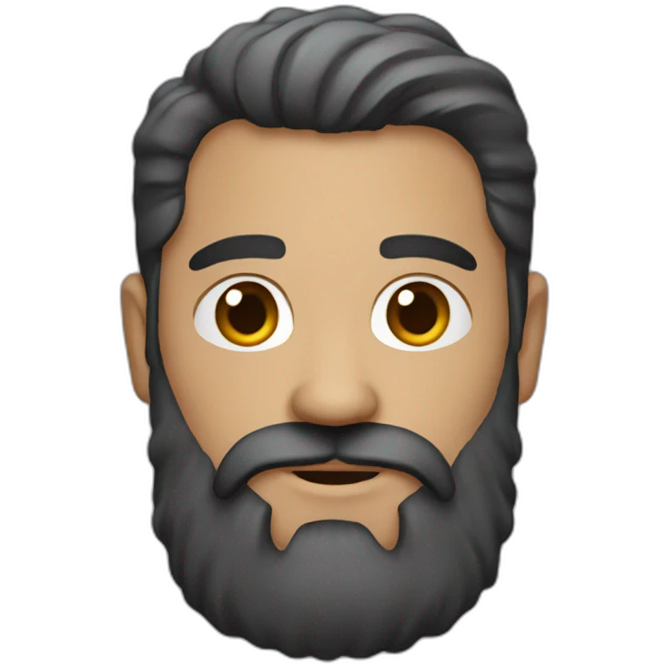 bearded man with lavagun emoji