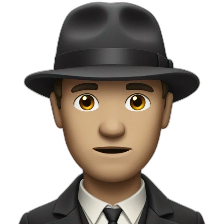 peaky blinder in the peak of depression emoji