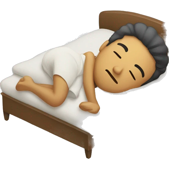 Tired person who would rather sleep than get out of bed emoji