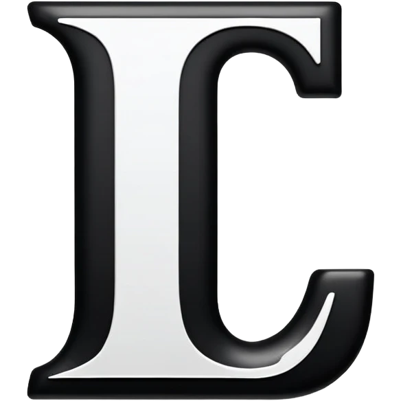 Bold Black-White Font Big Capital “I” Letter  emoji