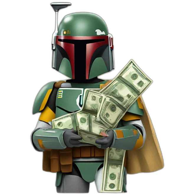 Boba fett with money  emoji