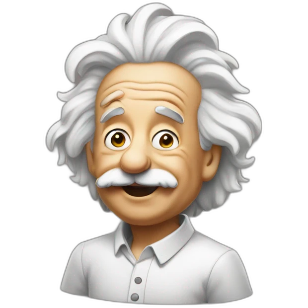 Einstein funny face emoji