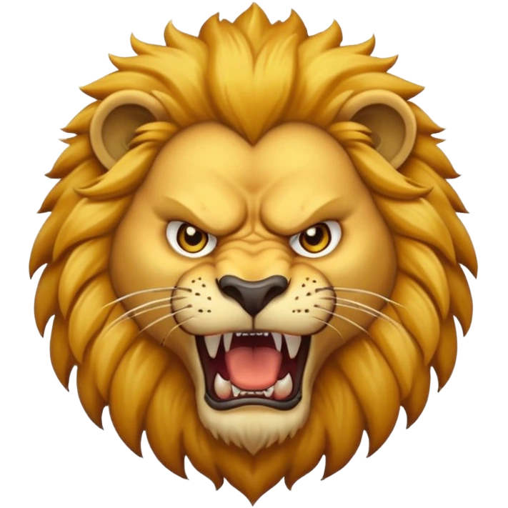 Angry lion emoji