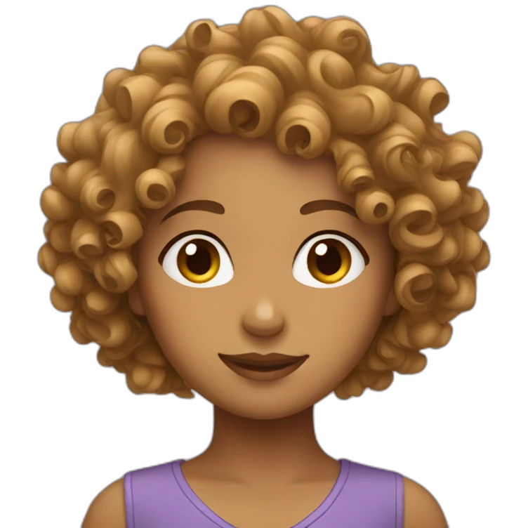 Curly hair girl emoji