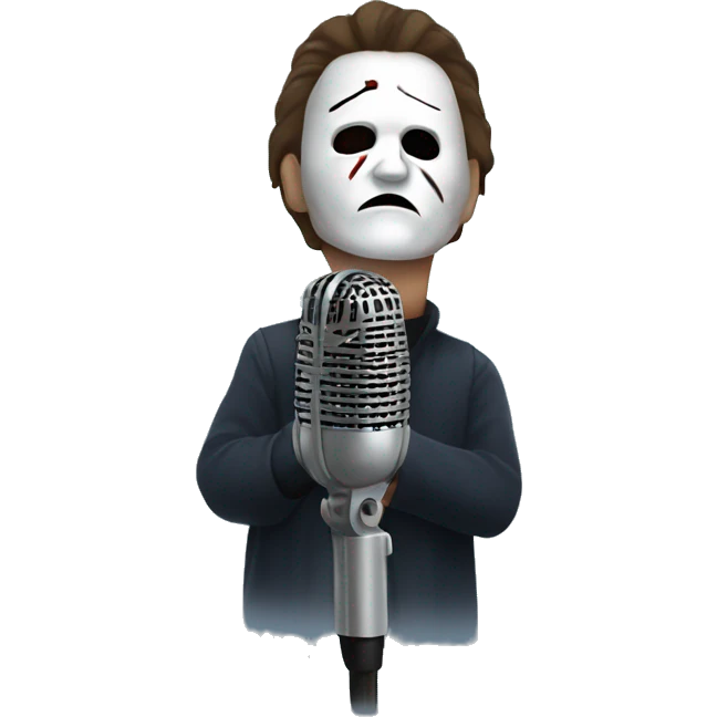michael myers singing in a mic emoji