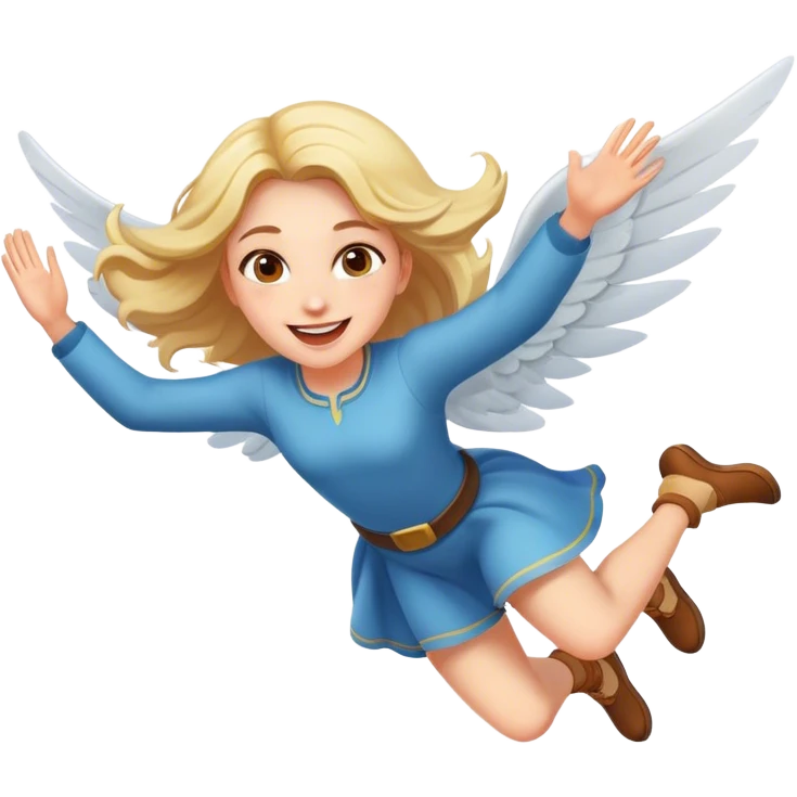 Flying girl emoji
