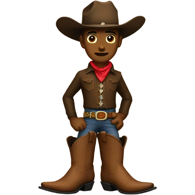 Cowboy with super pointy boots emoji