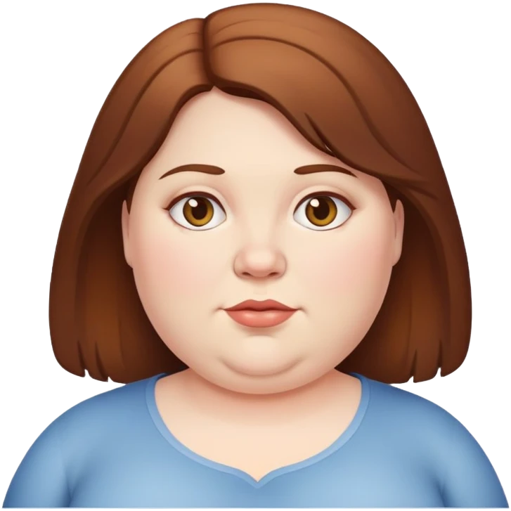 fat white woman with brown hair emoji