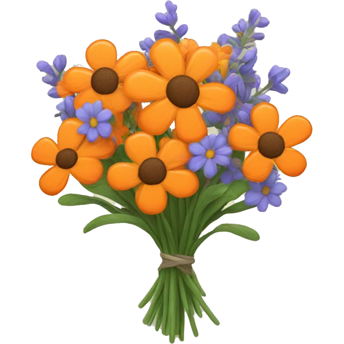 orange bouquet of wildflowers emoji