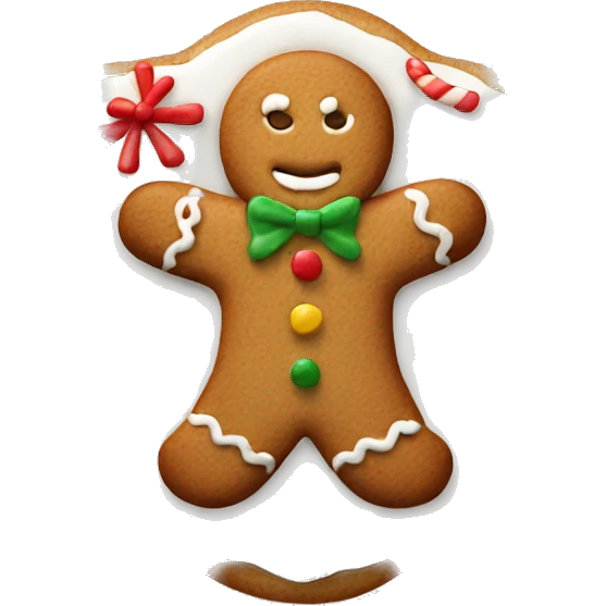 Gingerbread present cookie emoji
