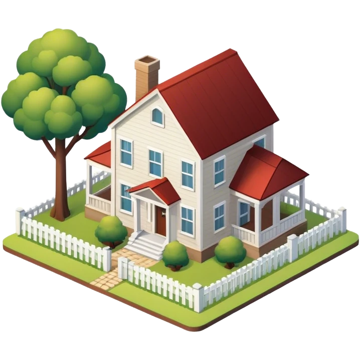 modern farmhouse isometric emoji