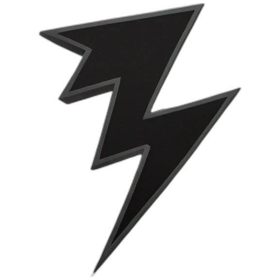 Thunder lightning black  emoji