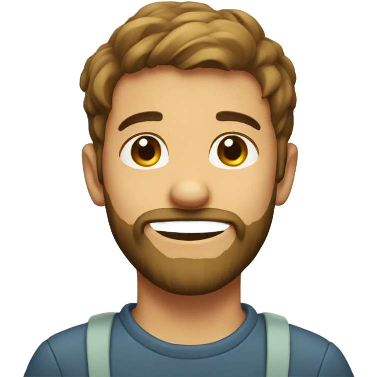 smiling boy with beard emoji