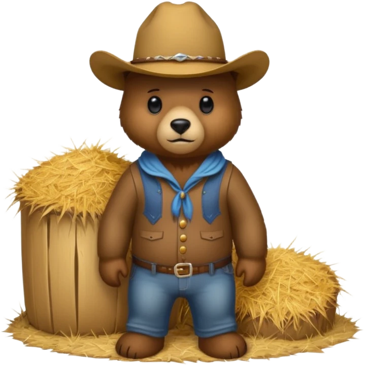 bear with cowboy hay emoji