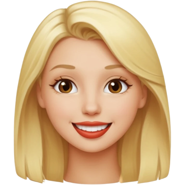 hot blonde girl kissing the camera emoji