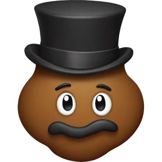 poop with tophat emoji