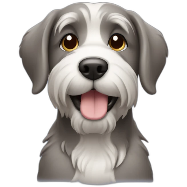 dog, schanuzer, female, cute emoji