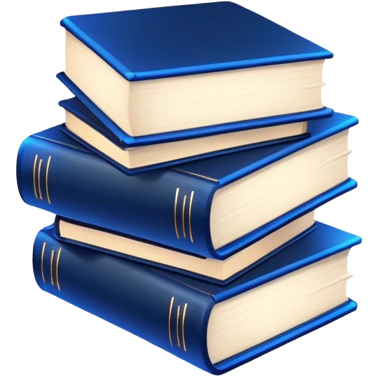 stack 2 of dark blue neon books emoji