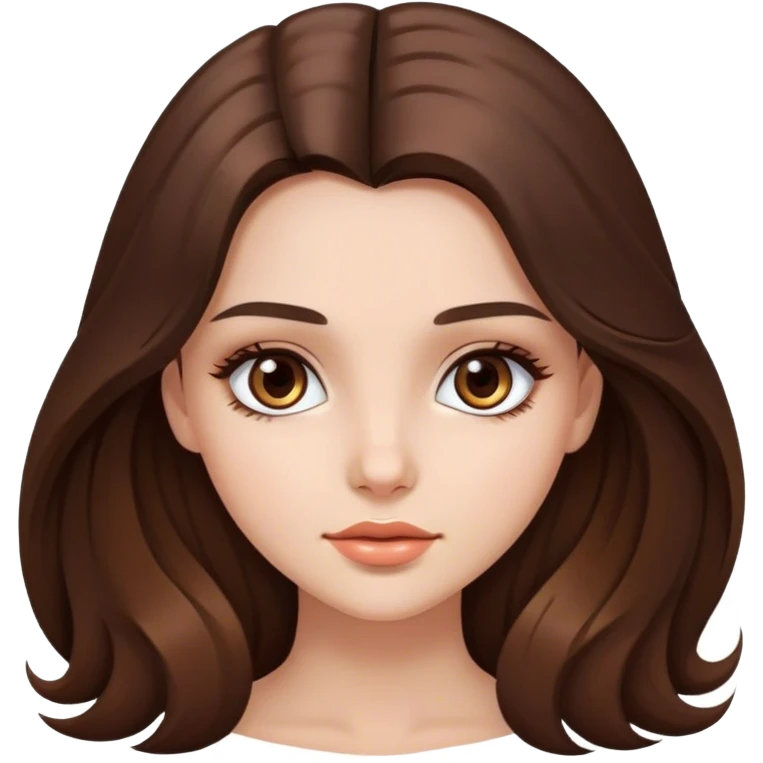 so gorgeous girl but she has got long brunette hair and she has dark hazel eyes she has got bunnies beauty she is so good emoji