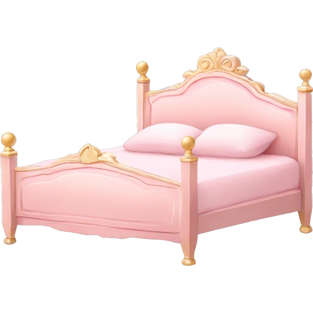 Pale pink princess bed emoji