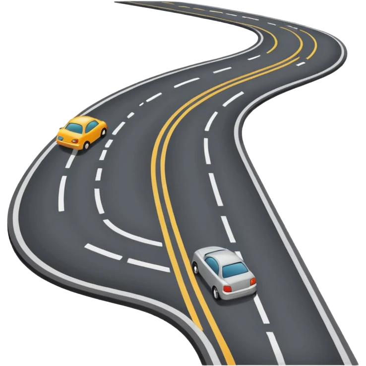 city roadway with lanes emoji