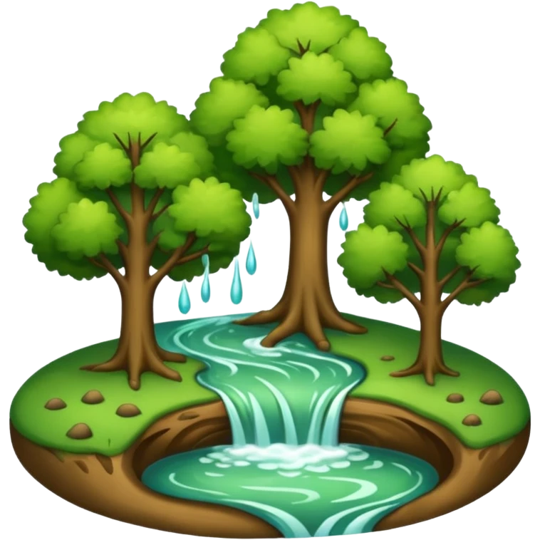 trees, river, and ground emoji