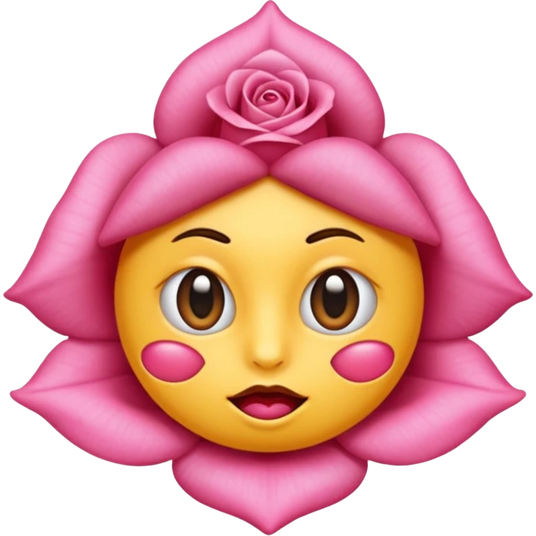Je voudrais un emoji, yeux légèrement plissés, bouche qui fait une bise serrée avec des petits plis autour des lèvres emoji