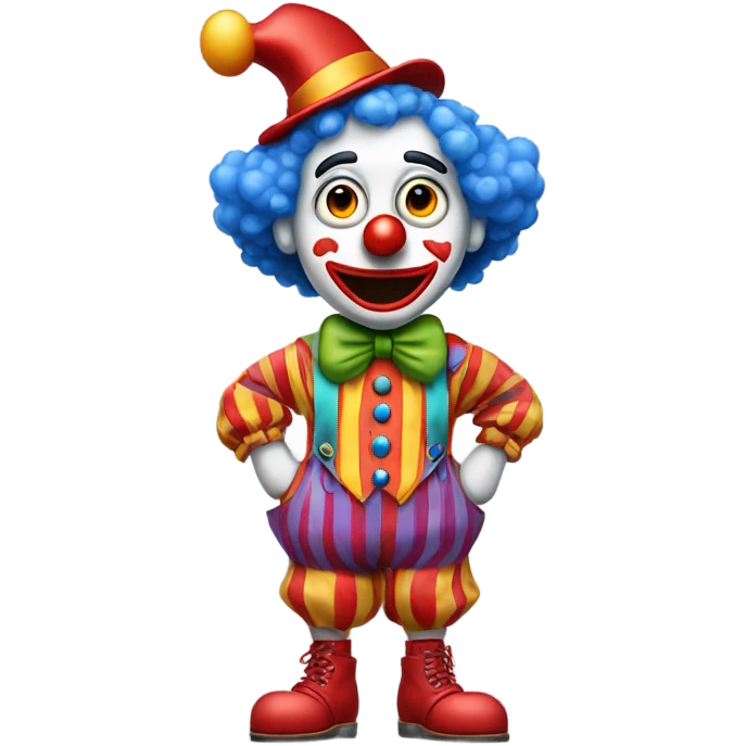 Goofy eyed clown emoji