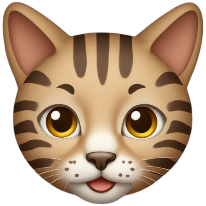 a cat with brown stripes emoji