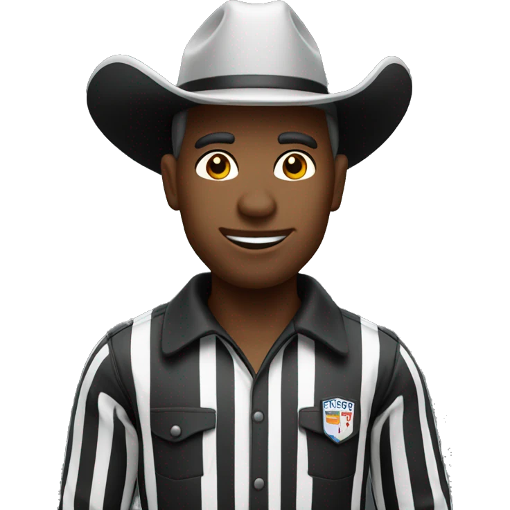Referee cowboy black emoji