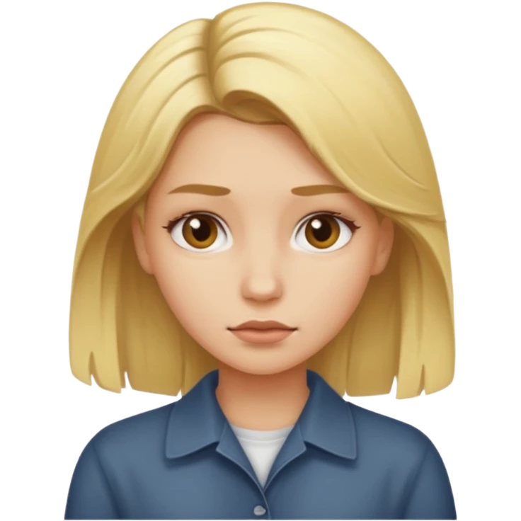 blonde girl with greasy hair emoji