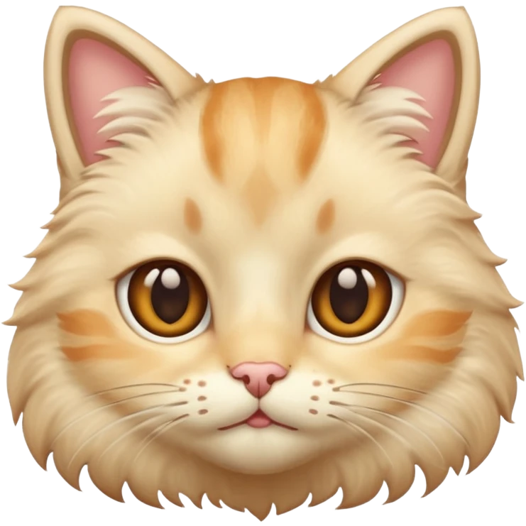Cream cat face emoji