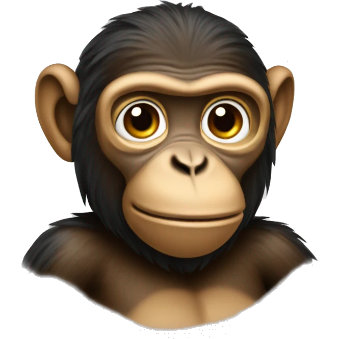 Smart monkey emoji