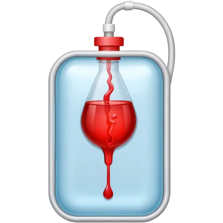 IV bag with red liquid emoji