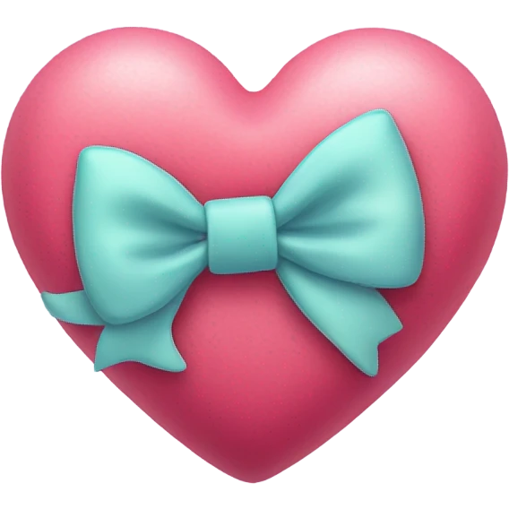 Aesthetic cute heart with a bow  emoji