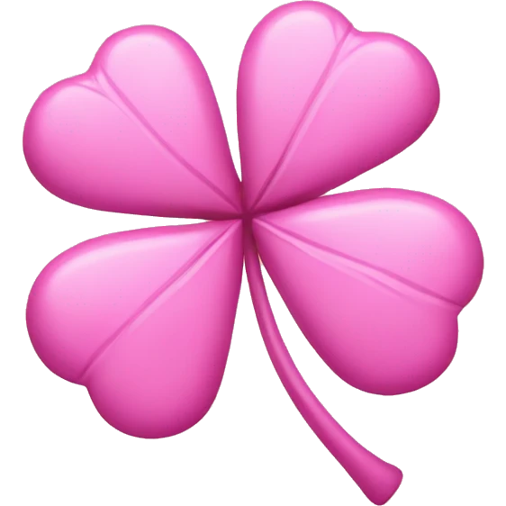 pink four leaf clover emoji