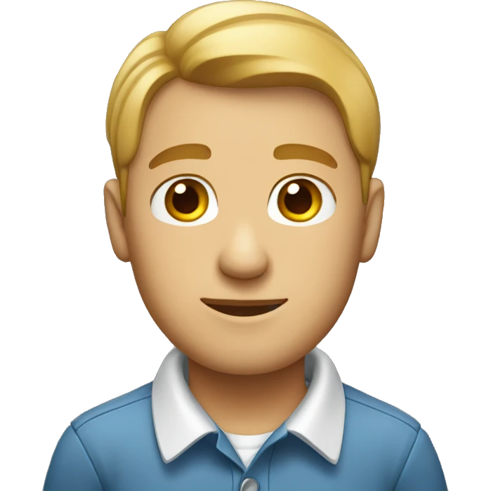 male in collared shirt emoji
