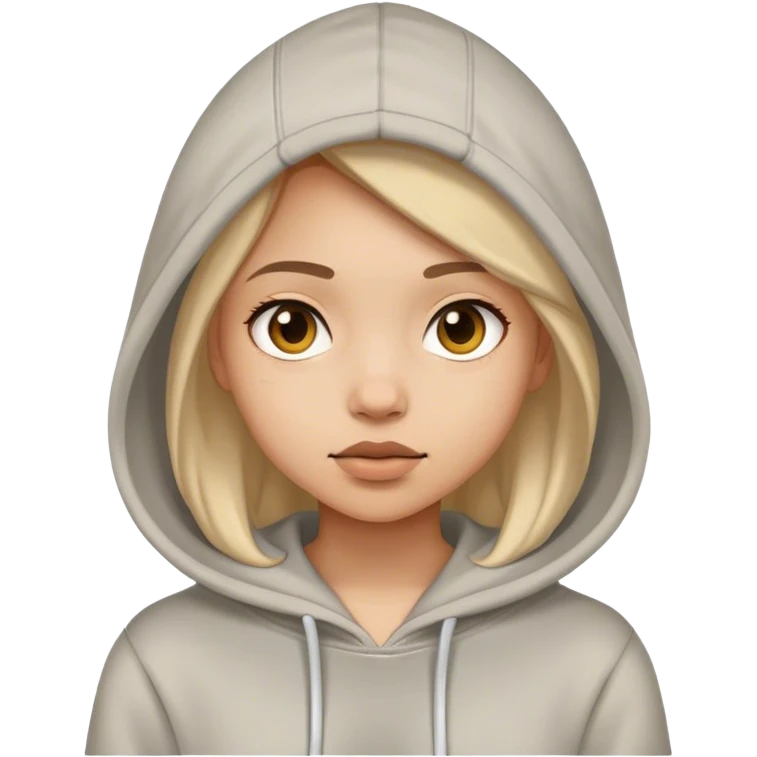 Girl with hoddie emoji