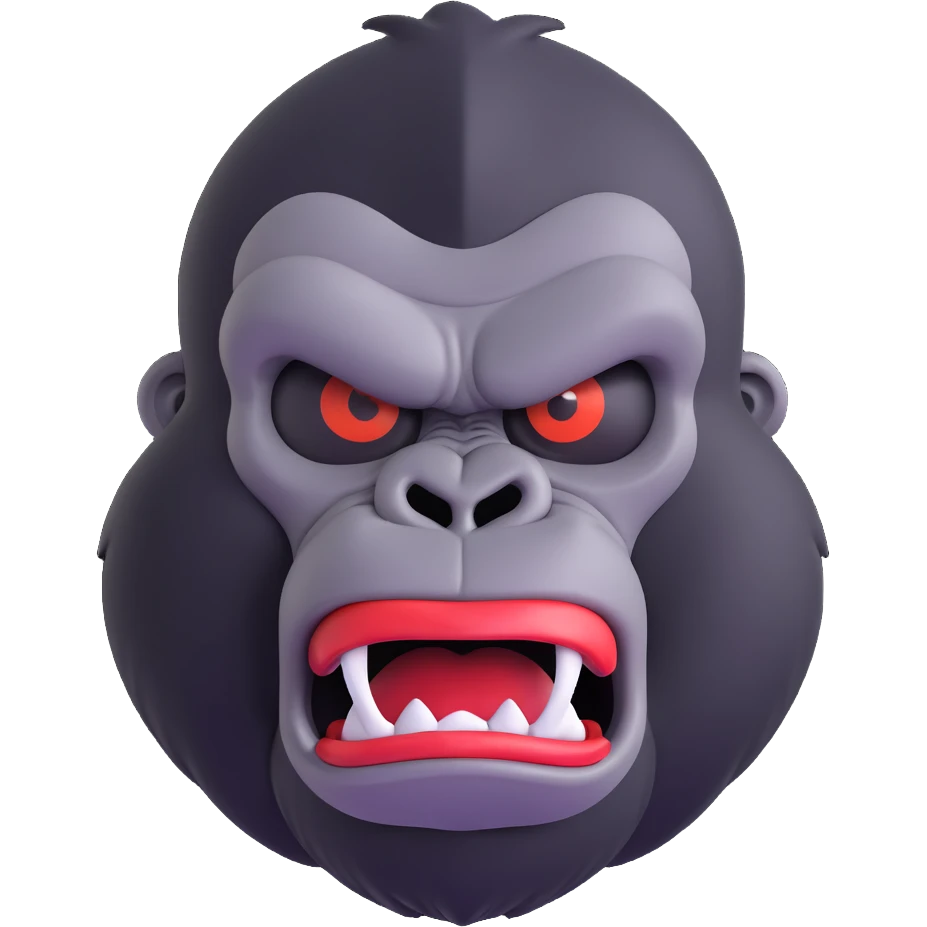 gorilla head ungry emoji