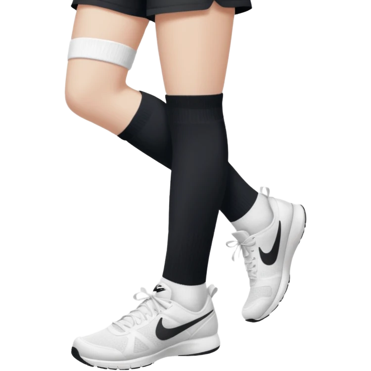 all-white, with black nike socks emoji