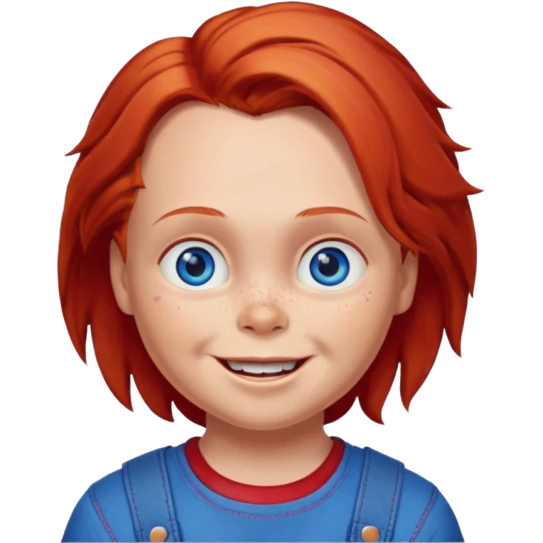 Can you create an emote for me referencing the Chucky character, with a happy and cute expression emoji