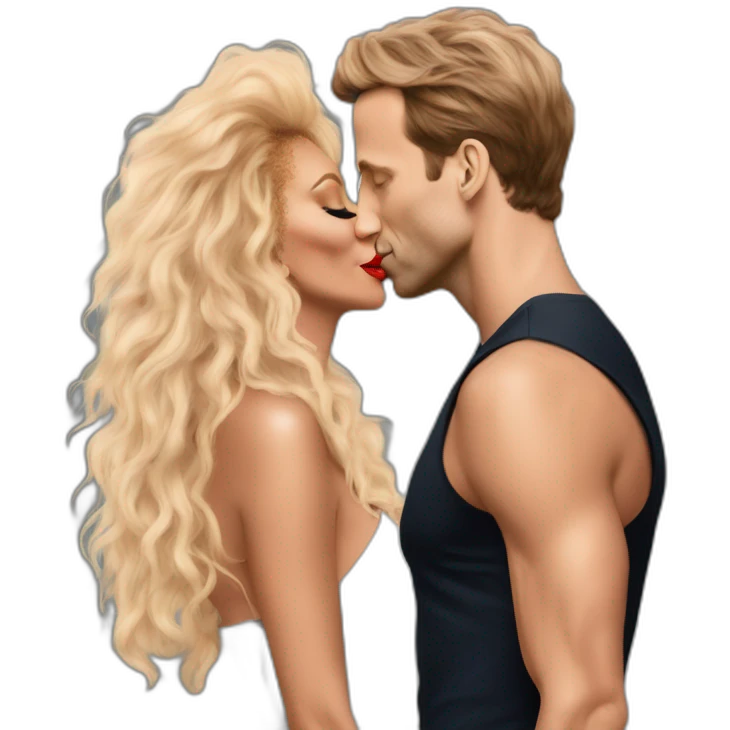 afida turner and macron kissing emoji
