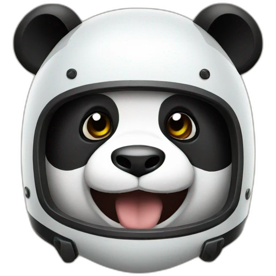 panda with helmet emoji