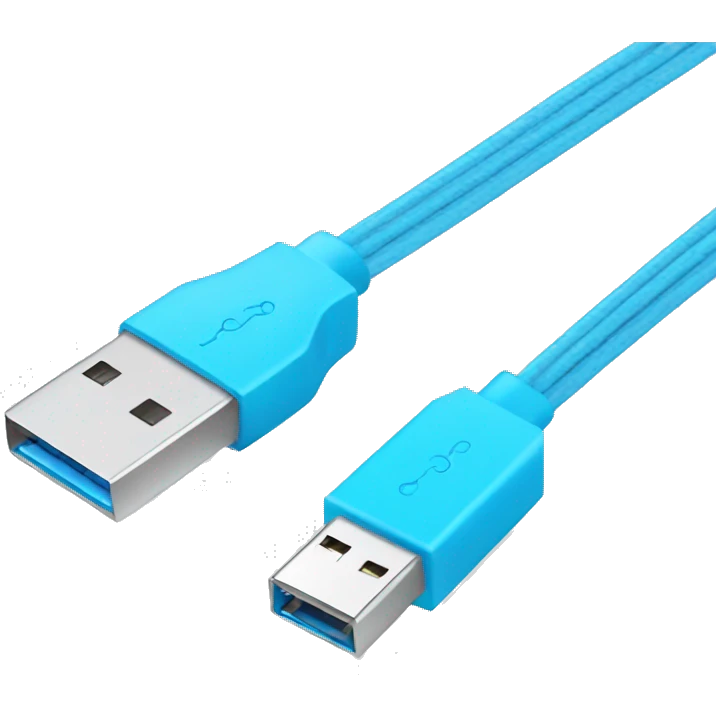 Light blue usb cable emoji