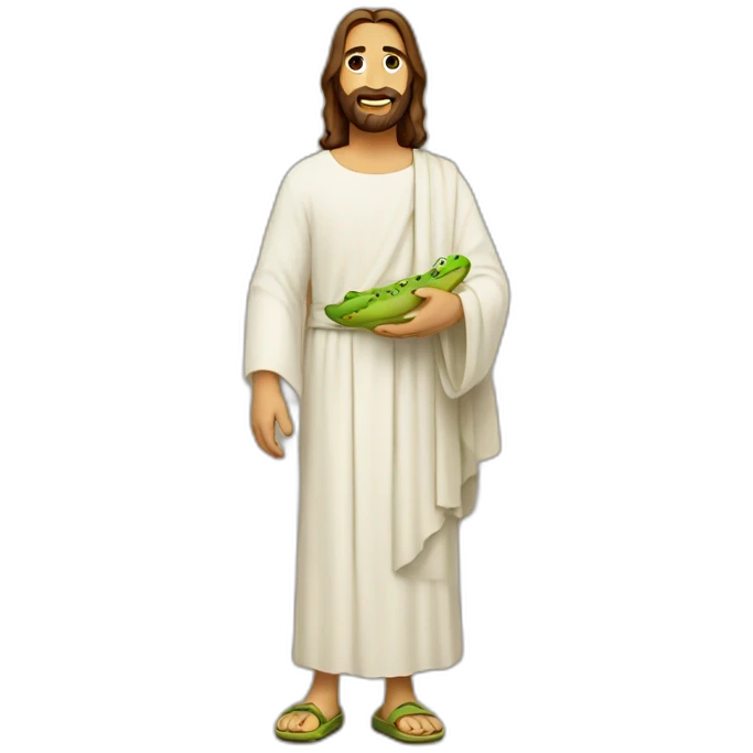 jesus with crocs emoji