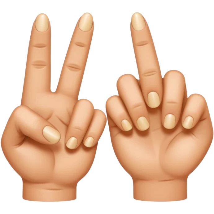 close-up of two index fingers from different people meeting at the tips, apple emoji style emoji